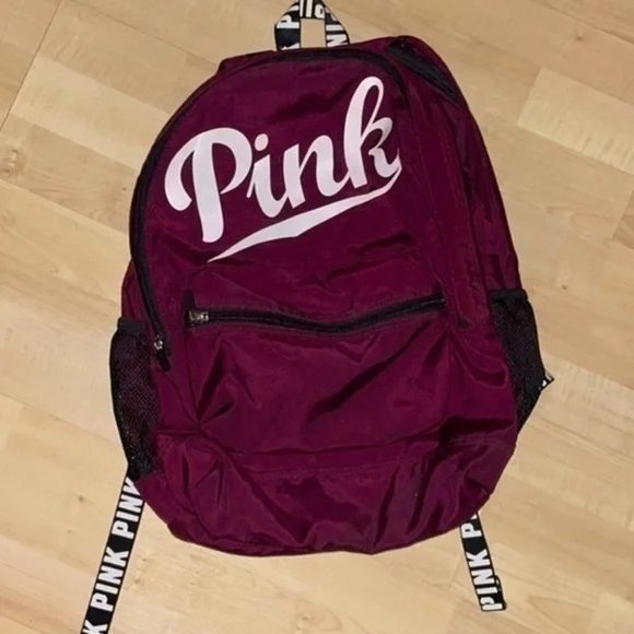 Victoria's Secret PINK Campus Backpack Black Orchid White Logo gently preloved - Picture 3 of 11